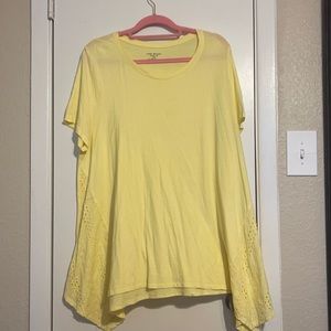 Lane Bryant Yellow Swing Tee